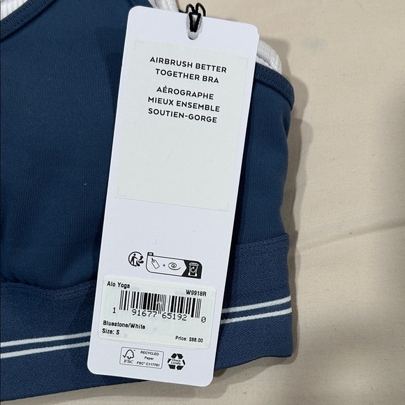 ALO [soldout] better together airbrush bra in bluestone - Picture 3 of 5